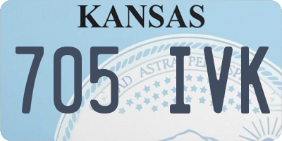 KS license plate 705IVK