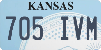KS license plate 705IVM