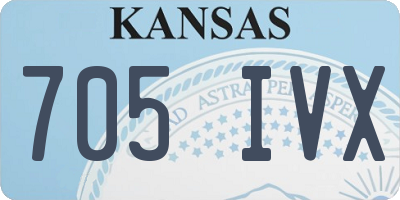 KS license plate 705IVX