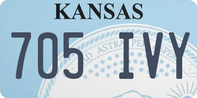 KS license plate 705IVY