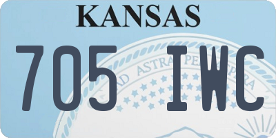KS license plate 705IWC