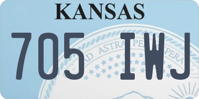 KS license plate 705IWJ