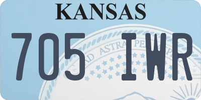 KS license plate 705IWR