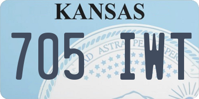 KS license plate 705IWT