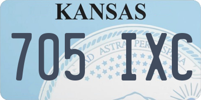 KS license plate 705IXC