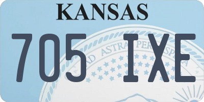 KS license plate 705IXE