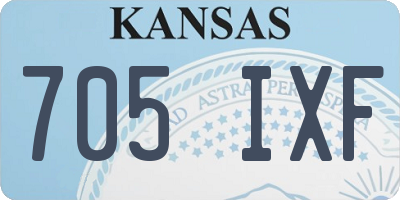 KS license plate 705IXF