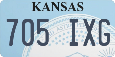 KS license plate 705IXG