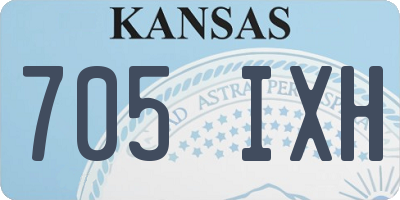 KS license plate 705IXH