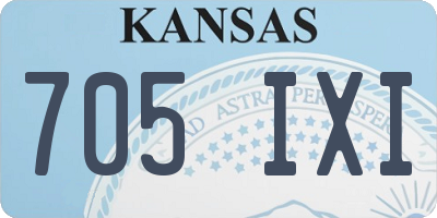 KS license plate 705IXI