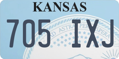 KS license plate 705IXJ