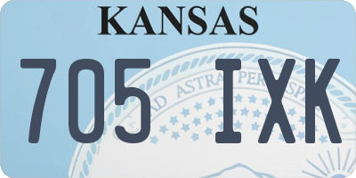 KS license plate 705IXK