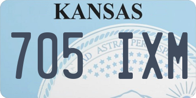 KS license plate 705IXM