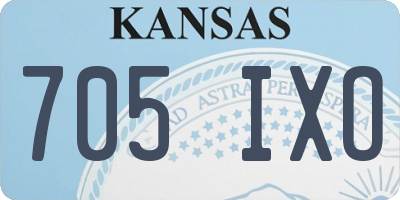 KS license plate 705IXO
