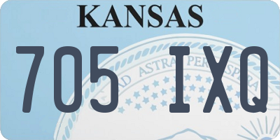 KS license plate 705IXQ
