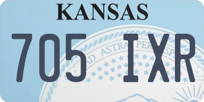 KS license plate 705IXR