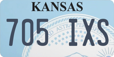 KS license plate 705IXS