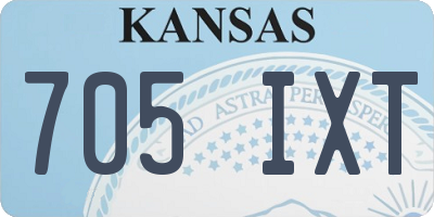 KS license plate 705IXT