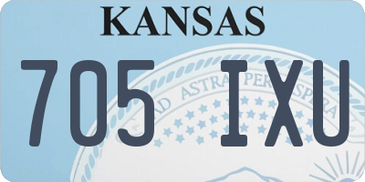 KS license plate 705IXU