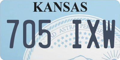 KS license plate 705IXW