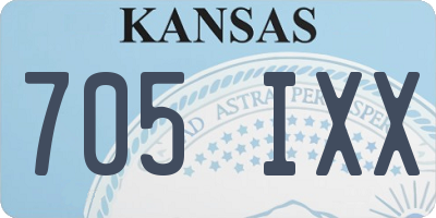 KS license plate 705IXX