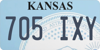 KS license plate 705IXY
