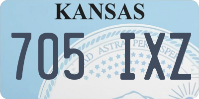 KS license plate 705IXZ