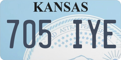 KS license plate 705IYE