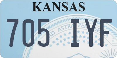 KS license plate 705IYF