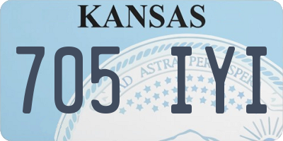 KS license plate 705IYI