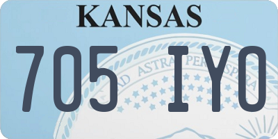 KS license plate 705IYO