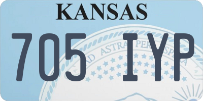 KS license plate 705IYP
