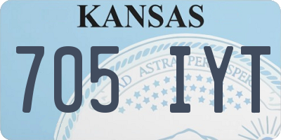 KS license plate 705IYT