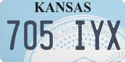 KS license plate 705IYX