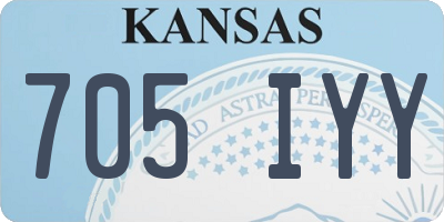 KS license plate 705IYY