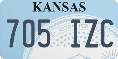 KS license plate 705IZC
