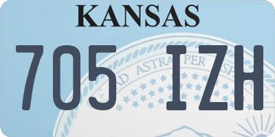 KS license plate 705IZH