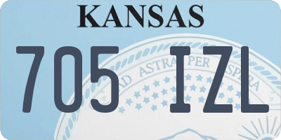 KS license plate 705IZL