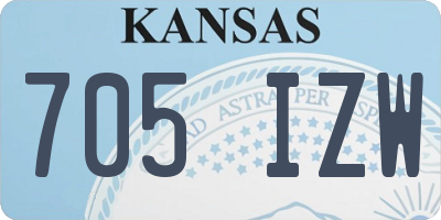 KS license plate 705IZW