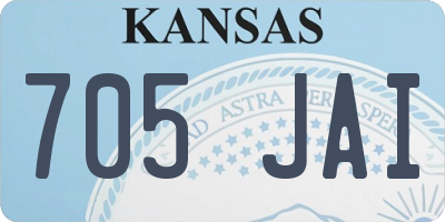 KS license plate 705JAI
