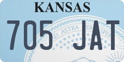 KS license plate 705JAT
