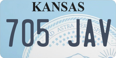 KS license plate 705JAV