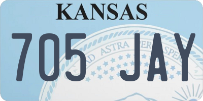 KS license plate 705JAY