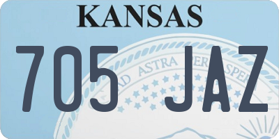 KS license plate 705JAZ