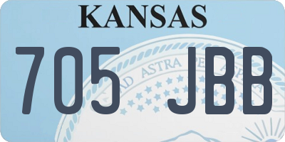 KS license plate 705JBB