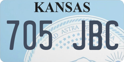 KS license plate 705JBC