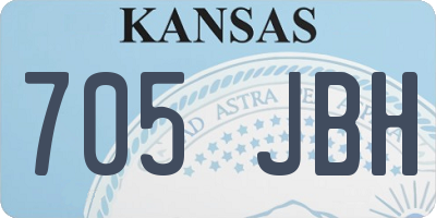 KS license plate 705JBH