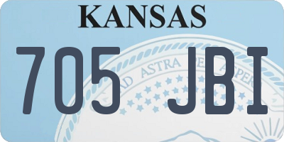 KS license plate 705JBI