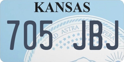 KS license plate 705JBJ