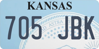 KS license plate 705JBK